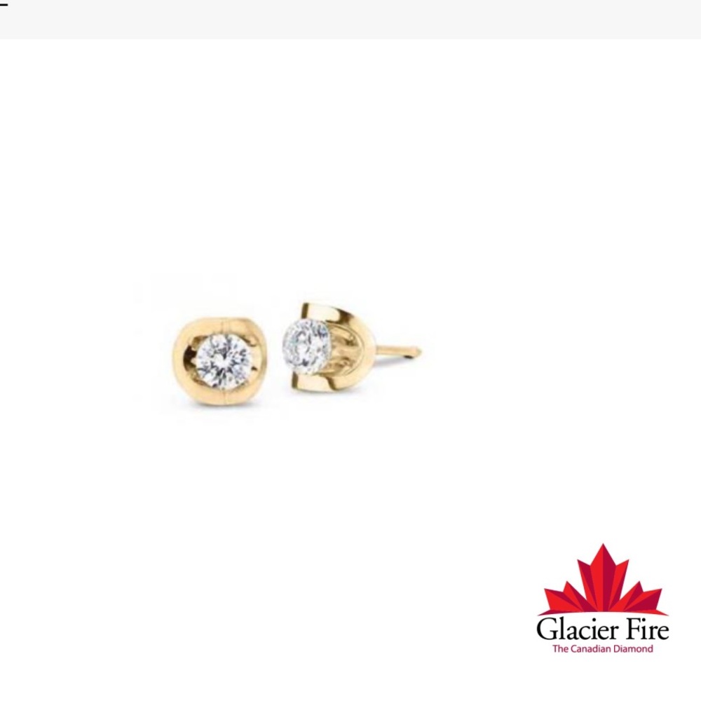 Diamond & gold Stud Earrings